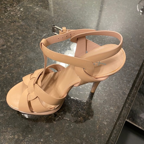 YSL tribute heels in nude - Picture 4 of 8